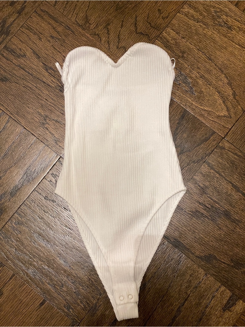 Zara Strapless Ribbed bodysuit - Small - Picture 2 of 8